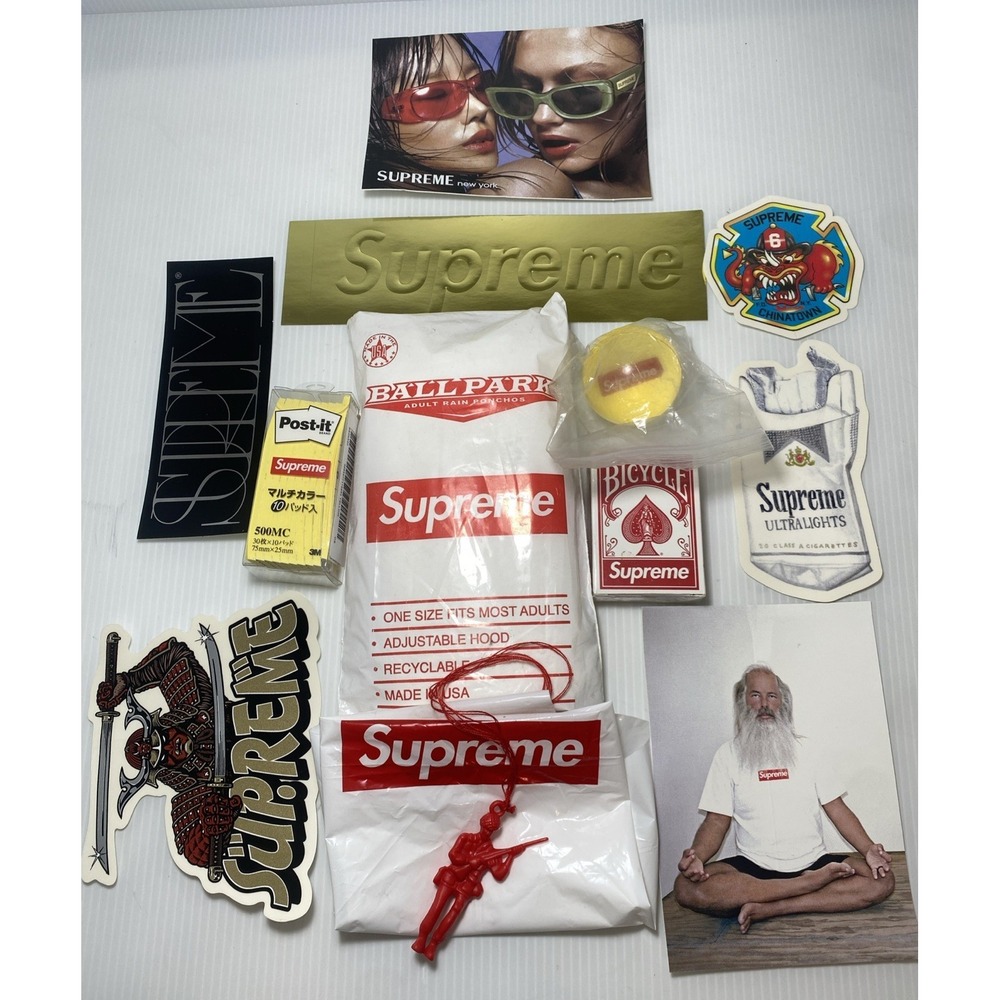 Supreme New Accessories Collectibles Stickers, Post It, Poncho, Ball, Parachute